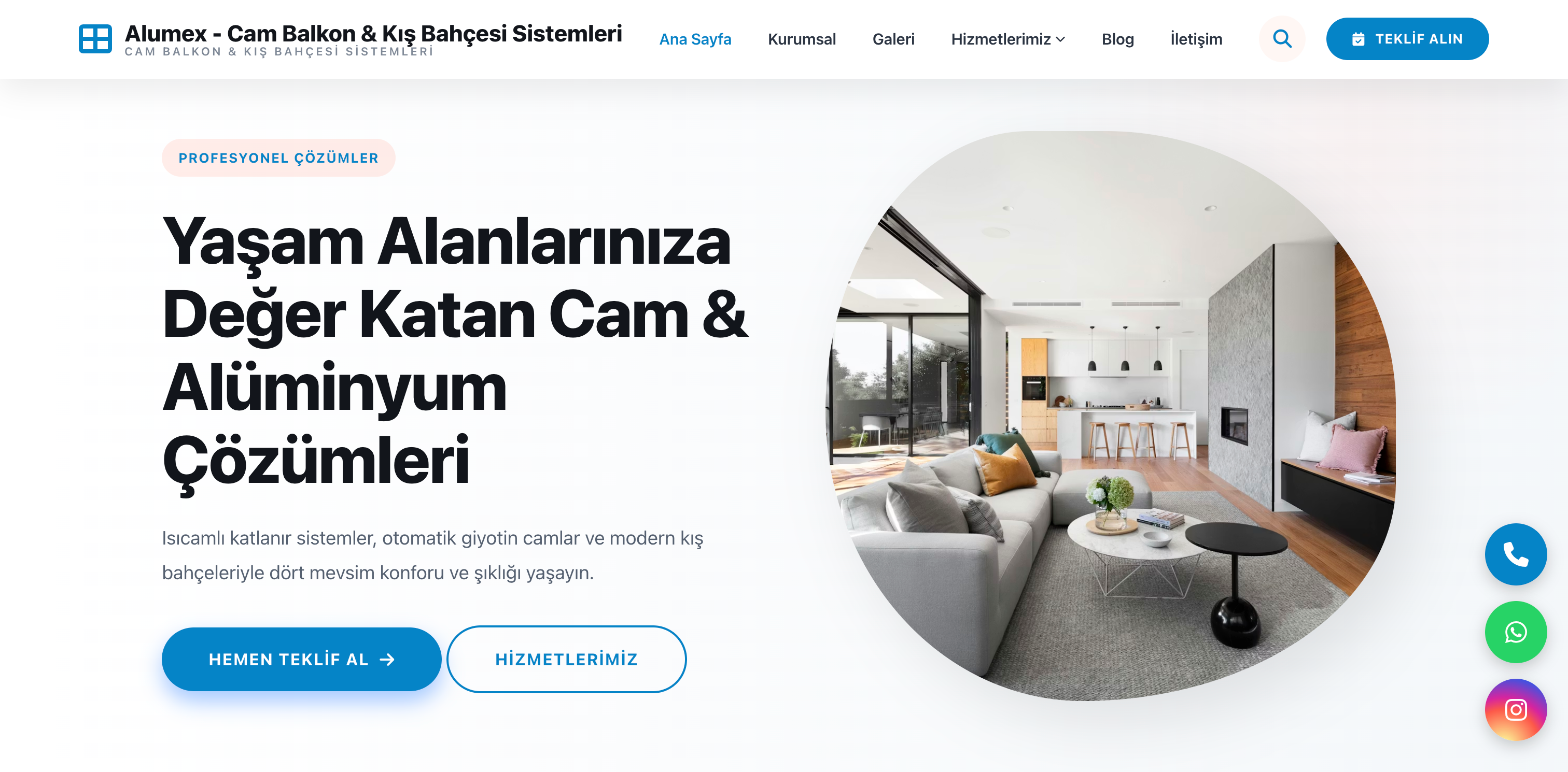 Cam Balkon V2 Arayüzü