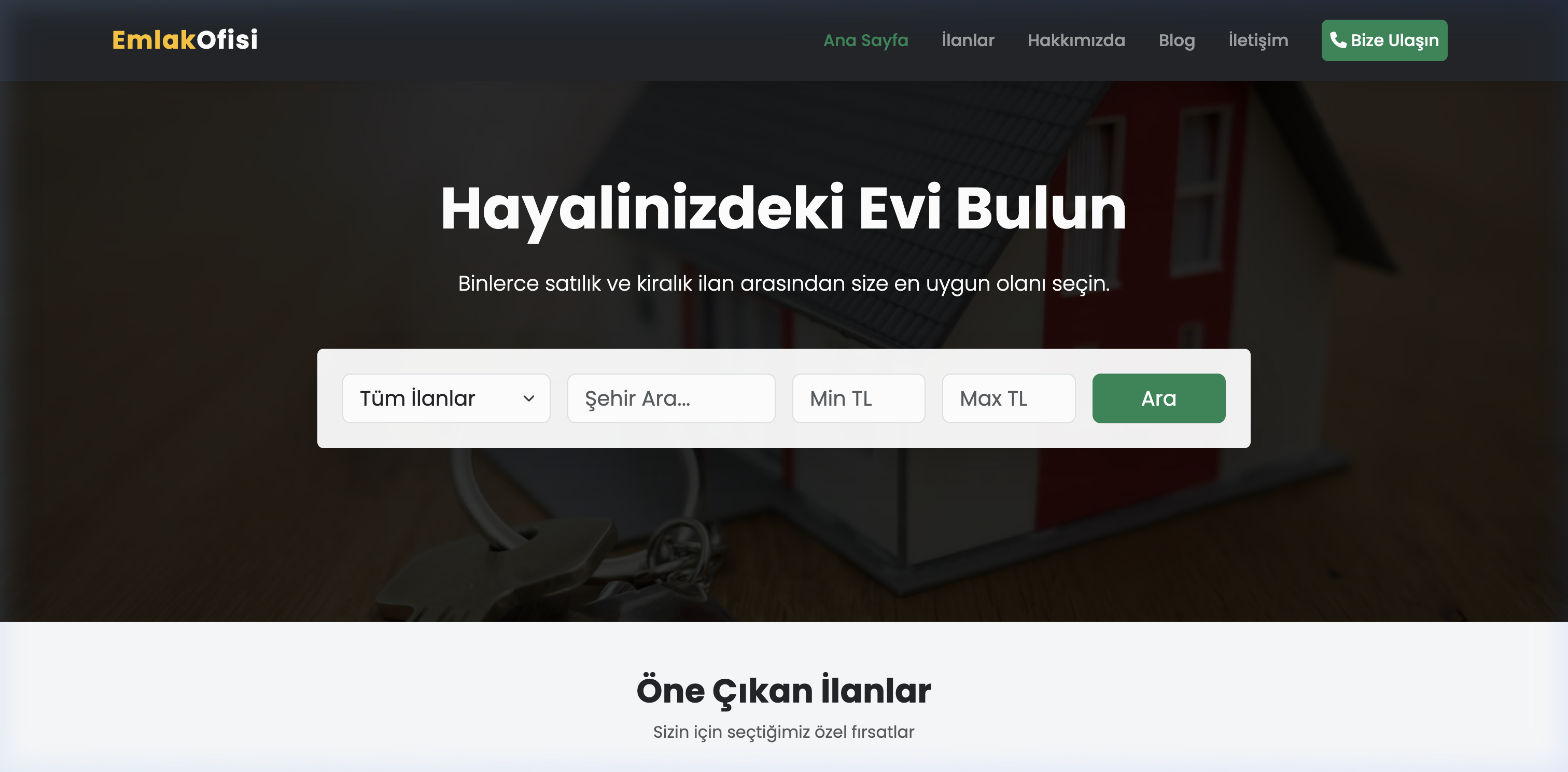 Emlak V1 Arayüzü