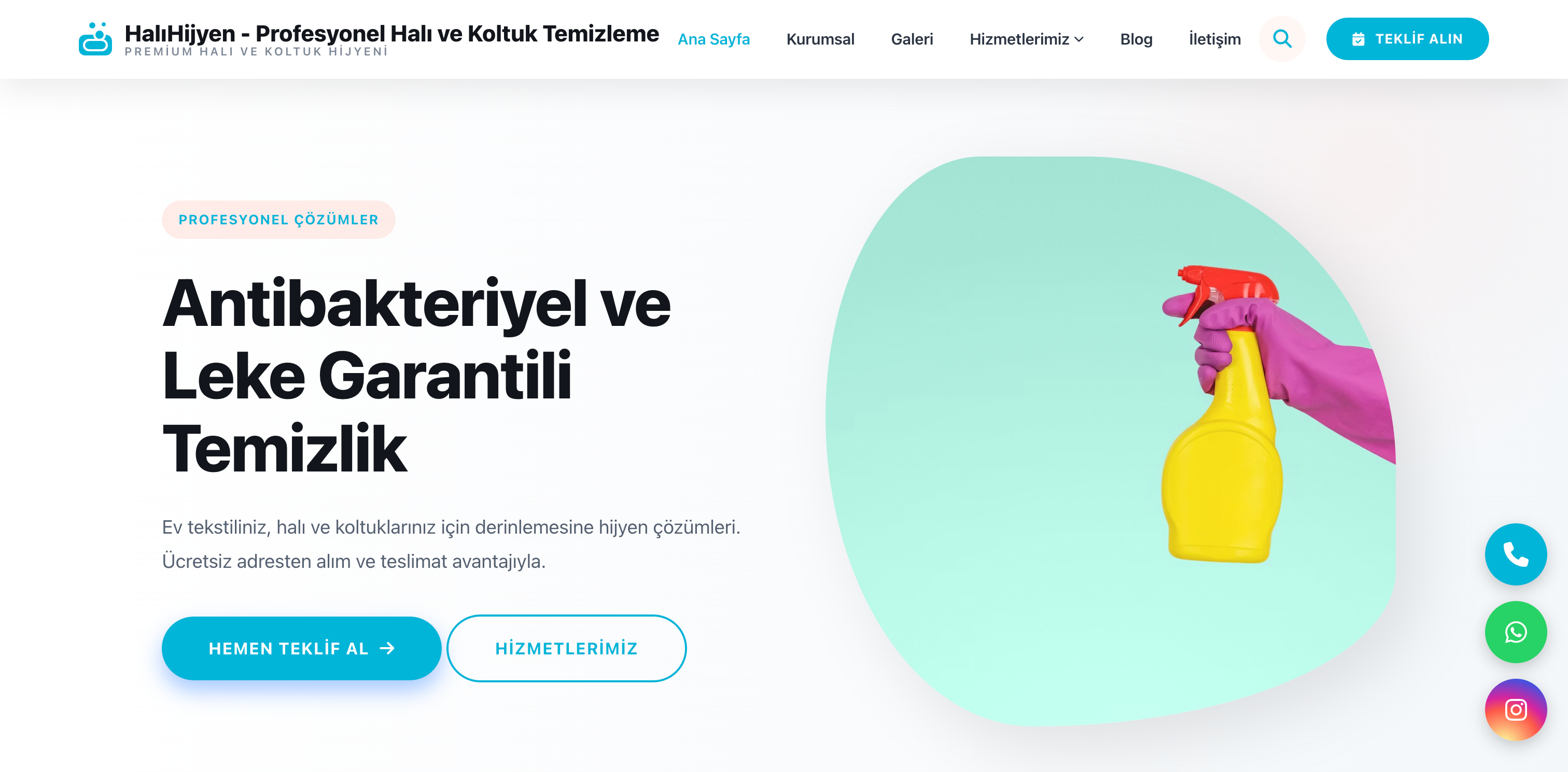 Halı Yıkama V2 Arayüzü