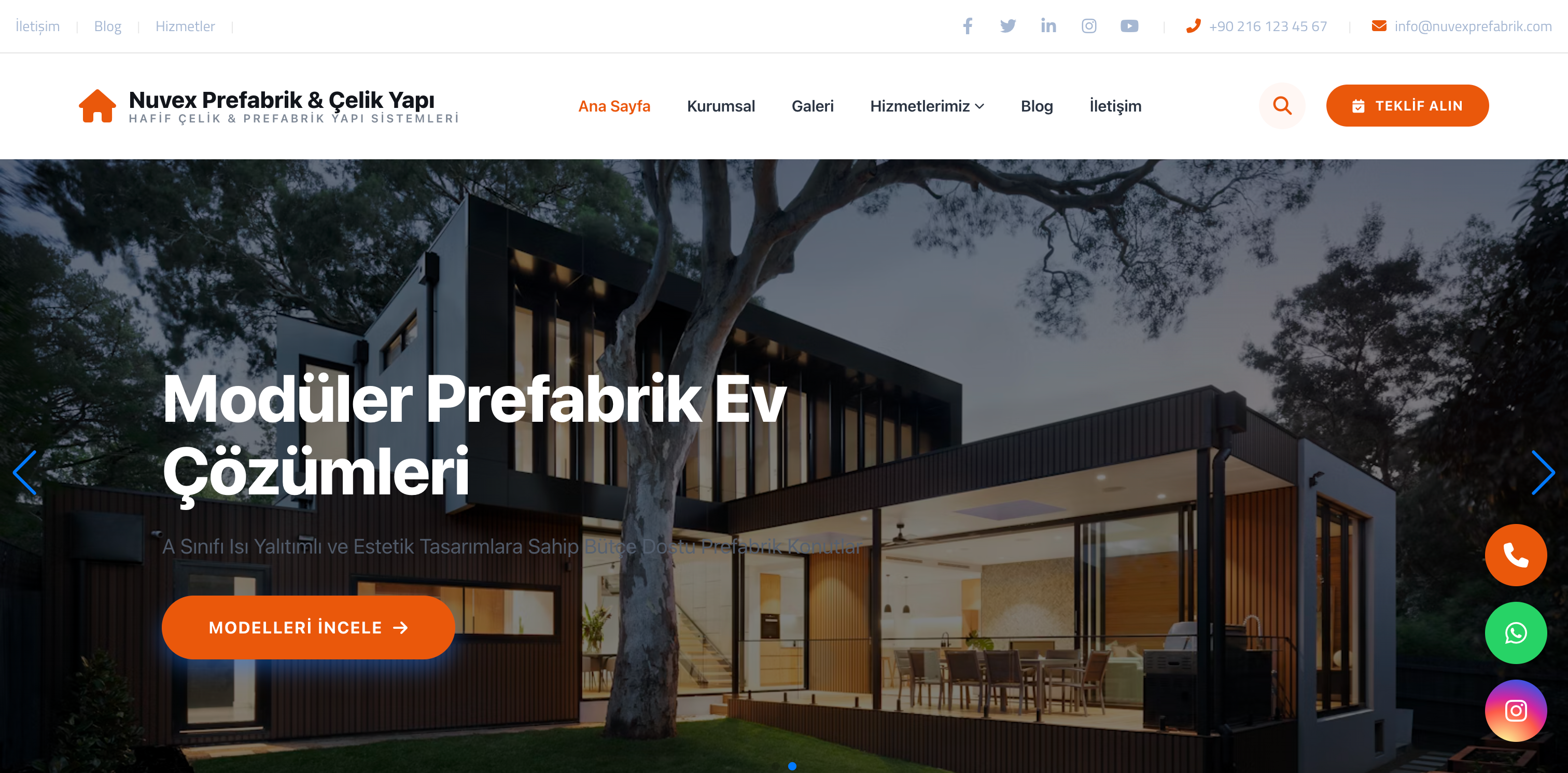 Prefabrik Ev V2 Arayüzü