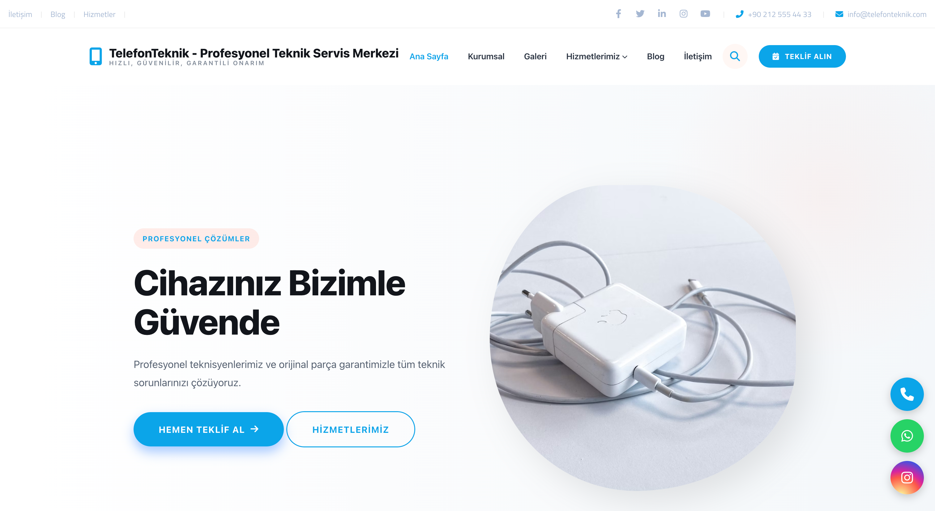 Telefon & Bilgisayar Teknik Servis V2 Arayüzü