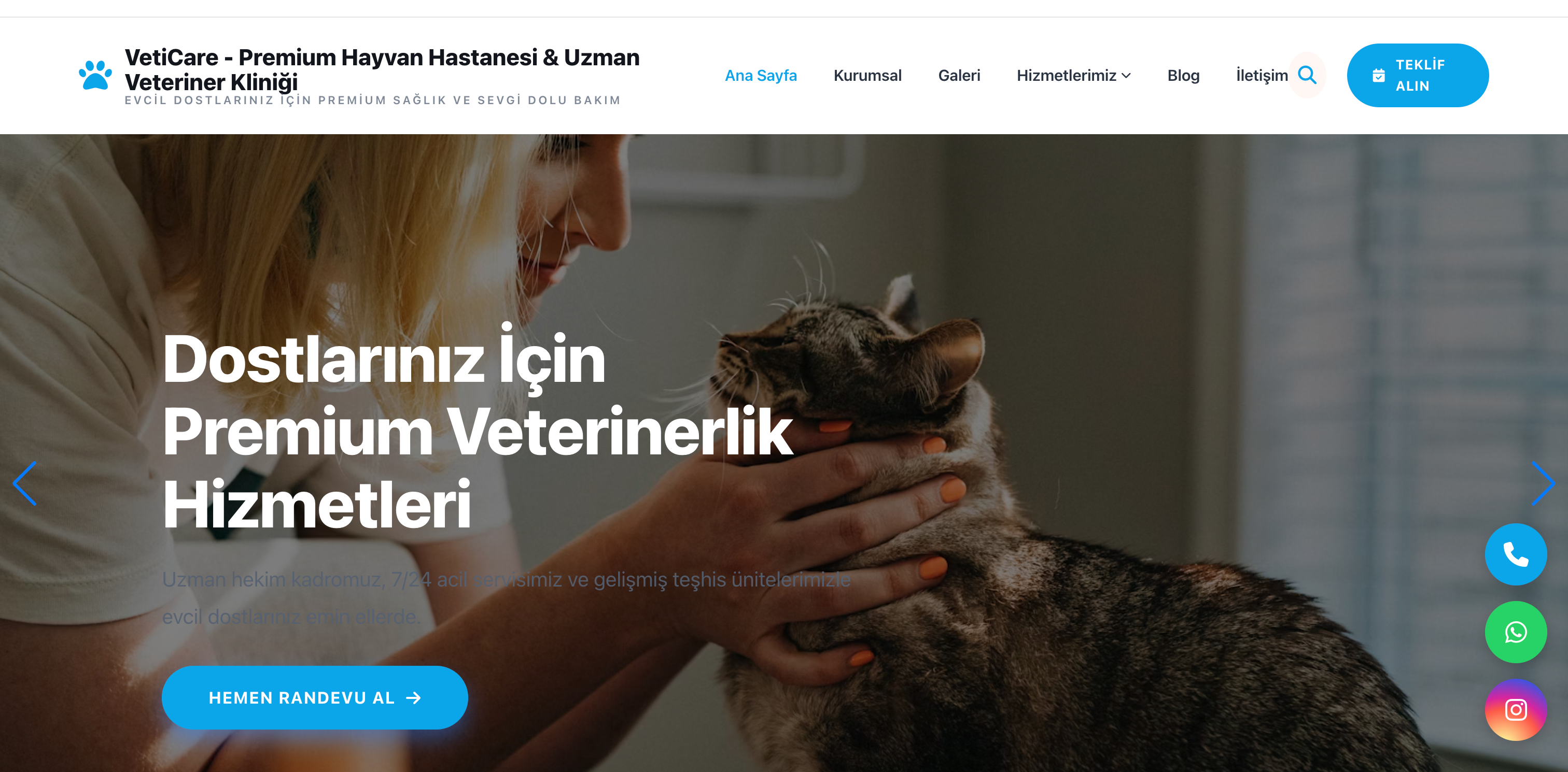 Veteriner Kliniği V2 Arayüzü